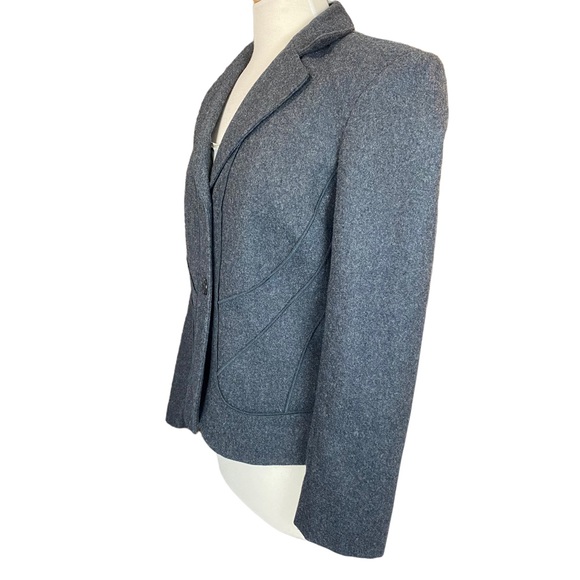 🌟🌟Host Pick✨✨HARVE BENARD Petite Long Sleeve Wool Blend Blazer Jacket Size 10 - Picture 3 of 7